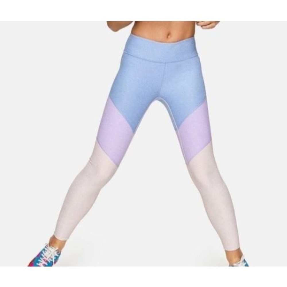 Outdoor Voices Women's Color Block Stripe High Rise Springs Leggings Sz S 1113 - Picture 5 of 10